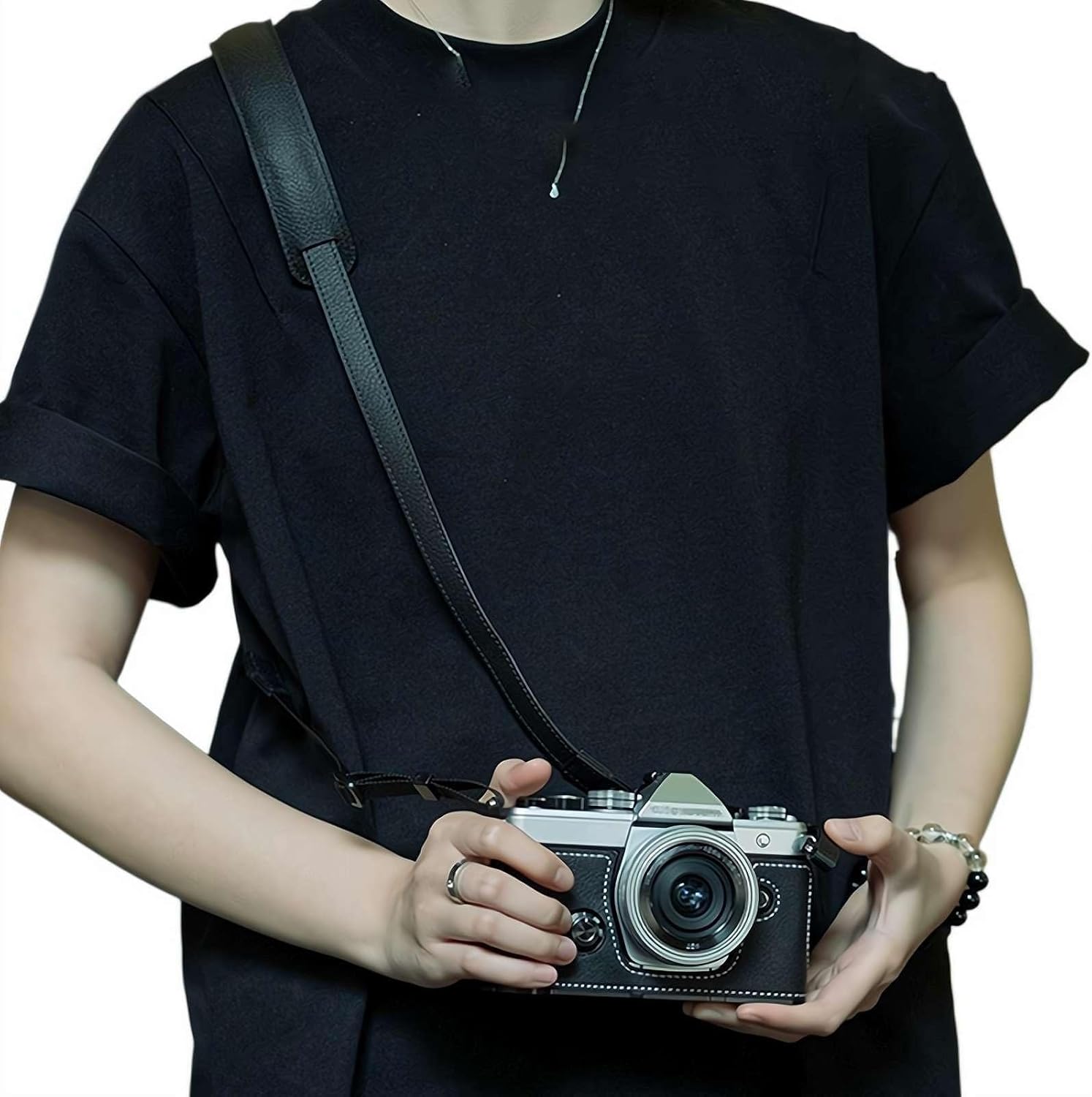 Amazon.co.jp: オリンパス OM-3用 ストラップ付きプレミアムレザー